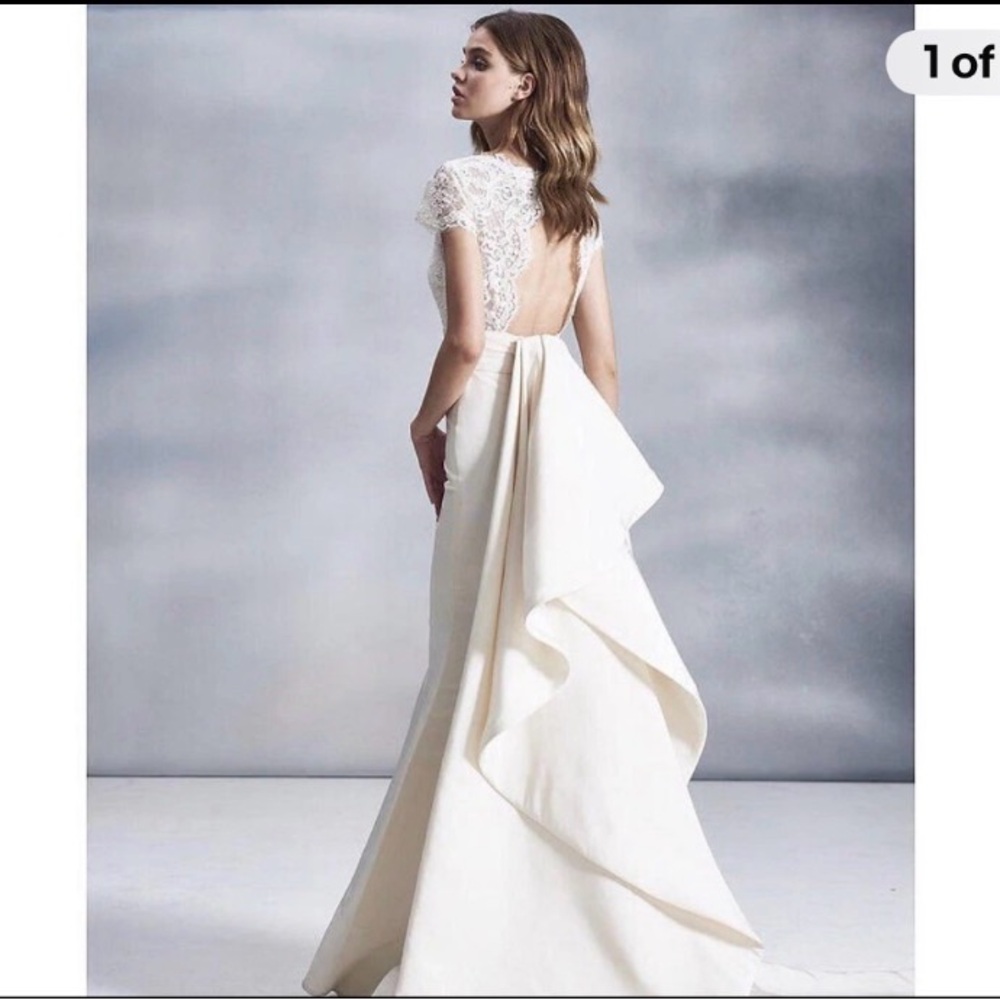 Allison Webb Ashburn Wedding Bridal Gown with Detachable Train